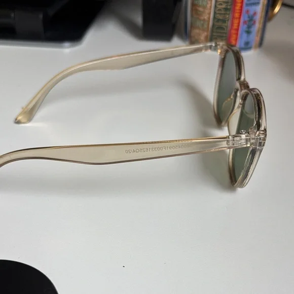 GARRETT LEIGHT Ace Sun Sunglasses with Clear/tan frame display picture 2